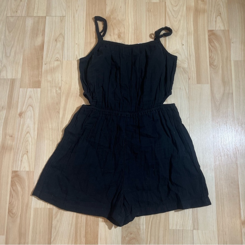 Gap Kids Black Crinkle Gauze Cutout Romper New With Tags Size Medium 8
